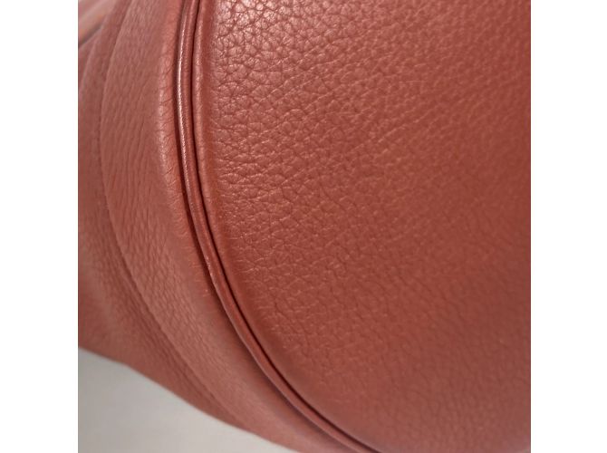 Bolsa de duffle com cordão e logo H da Hermès Marrom - vista 8