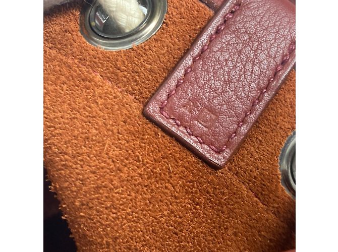 Bolsa de duffle com cordão e logo H da Hermès Marrom - vista 9