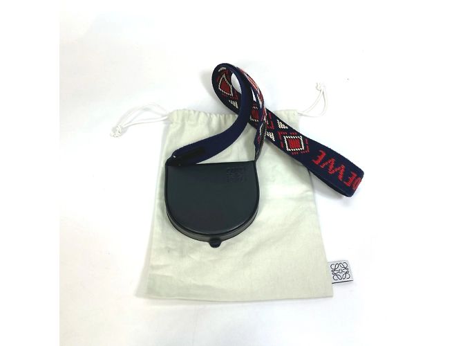 Borsa a spalla in pelle nera Loewe Anagram Nero - vista 10