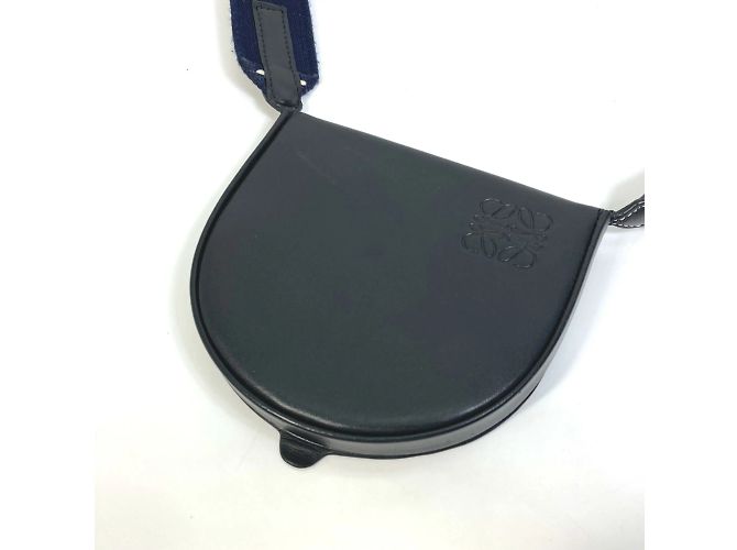 Borsa a spalla in pelle nera Loewe Anagram Nero - vista 5