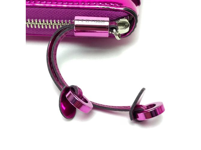 Cartera larga de cuero morado Jimmy Choo Púrpura - vista 6