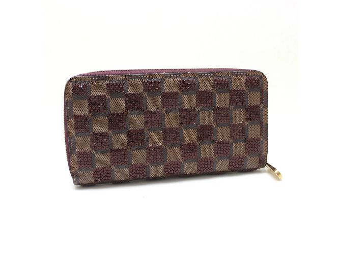 Cartera larga con cremallera Damier-Paillette Louis Vuitton Castaño - vista 2