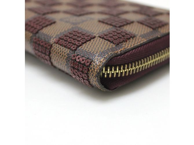 Cartera larga con cremallera Damier-Paillette Louis Vuitton Castaño - vista 4