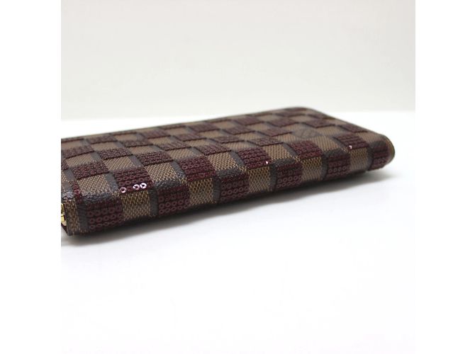 Cartera larga con cremallera Damier-Paillette Louis Vuitton Castaño - vista 5