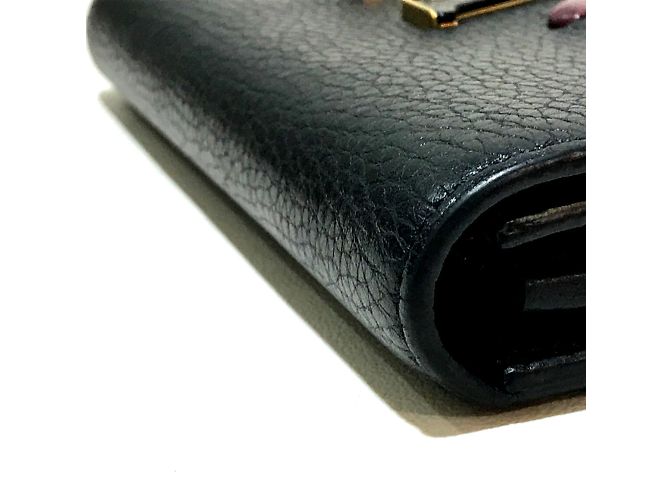 Billetera bi-fold Taurillon Clemence de Louis Vuitton Negro - vista 3