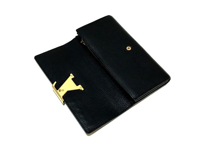 Billetera bi-fold Taurillon Clemence de Louis Vuitton Negro - vista 6