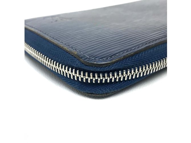 Portafoglio lungo con zip Epi Louis Vuitton Blu - vista 3
