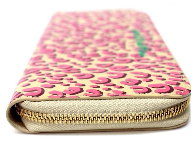 Portafoglio lungo con zip Vernis Leopardo Louis Vuitton Rosa - vista 3