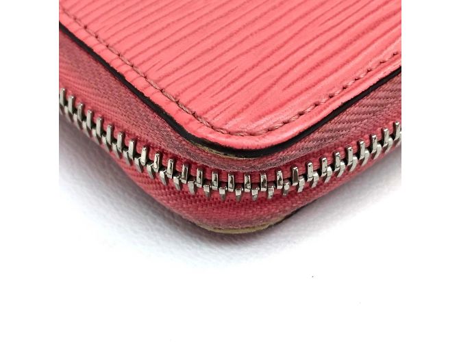 Portafoglio lungo con zip Epi Louis Vuitton Rosa - vista 3