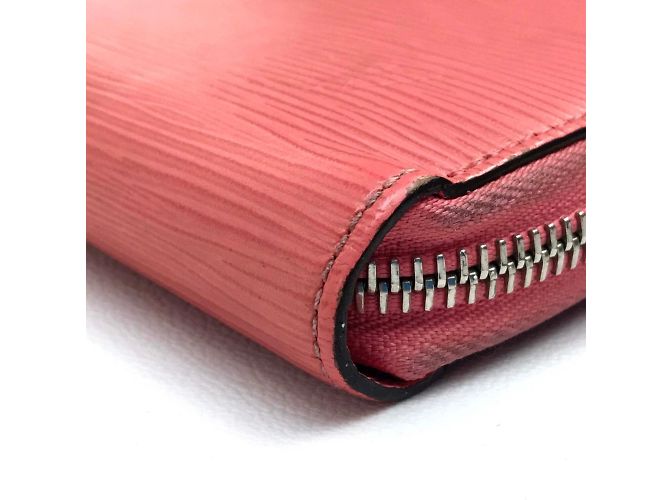 Portafoglio lungo con zip Epi Louis Vuitton Rosa - vista 4