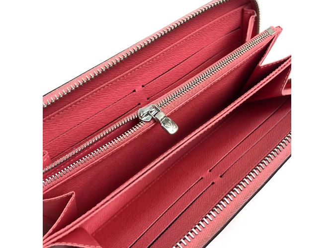 Portafoglio lungo con zip Epi Louis Vuitton Rosa - vista 7