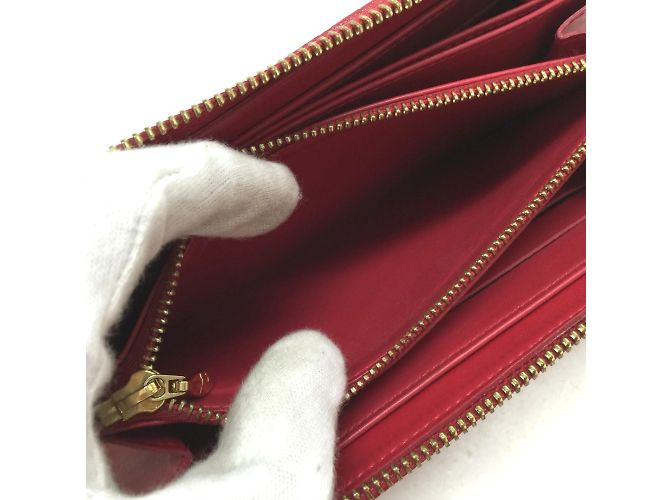 Louis Vuitton Vernis Dot Infinity Reißverschluss Langbörse Rot - Ansicht 8