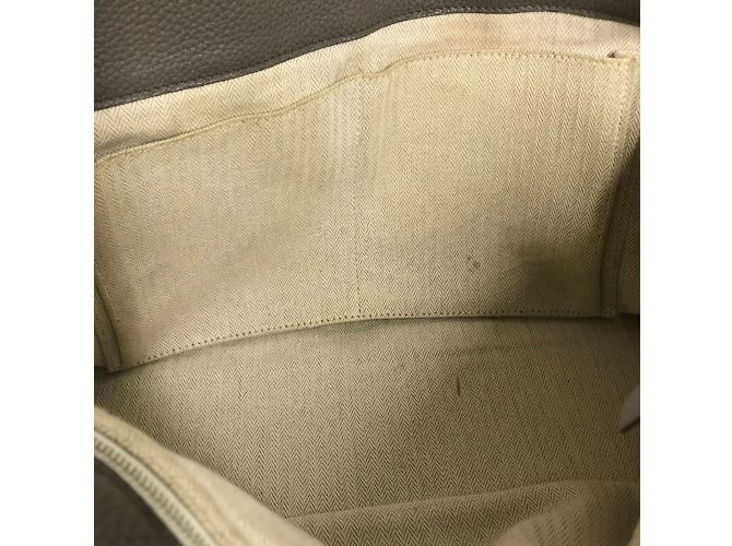 Hermès Borsa a spalla in pelle grigia Hermes Marrone - vista 11