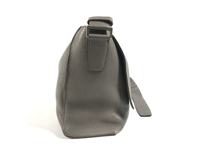 Hermès Borsa a spalla in pelle grigia Hermes Marrone - vista 3