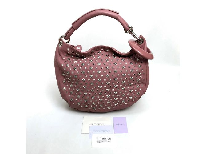 Borsa a spalla in pelle rosa Jimmy Choo - vista 10