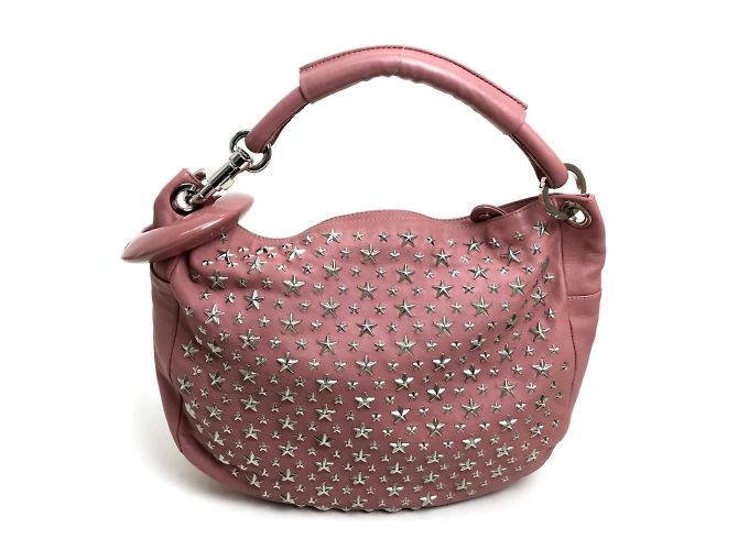 Borsa a spalla in pelle rosa Jimmy Choo - vista 2
