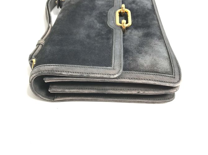 Hermès Borsa a spalla in pelle grigia Hermes Marrone - vista 4