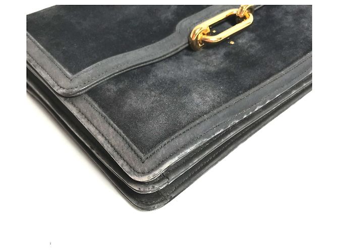 Hermès Borsa a spalla in pelle grigia Hermes Marrone - vista 5