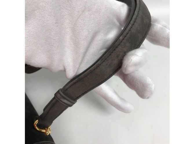 Hermès Borsa a spalla in pelle grigia Hermes Marrone - vista 8