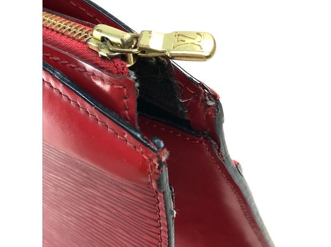 Borsa Louis Vuitton Epi in rosso castigliano - vista 7