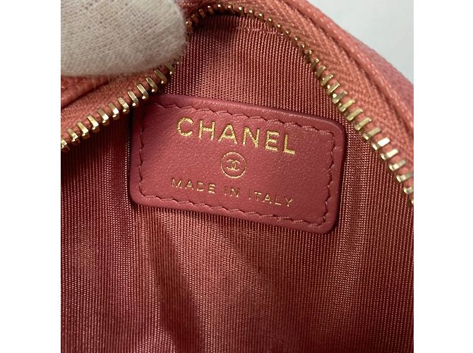 Monedero de cuero rosa Chanel - vista 11