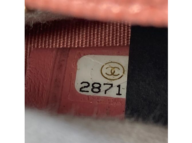 Monedero de cuero rosa Chanel - vista 12