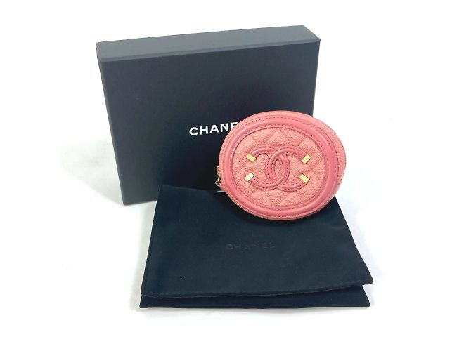 Monedero de cuero rosa Chanel - vista 13