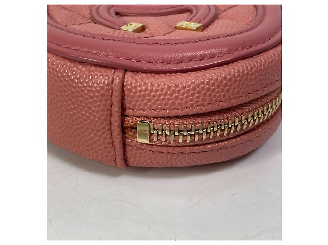 Monedero de cuero rosa Chanel - vista 7