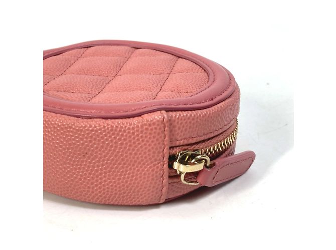 Monedero de cuero rosa Chanel - vista 8