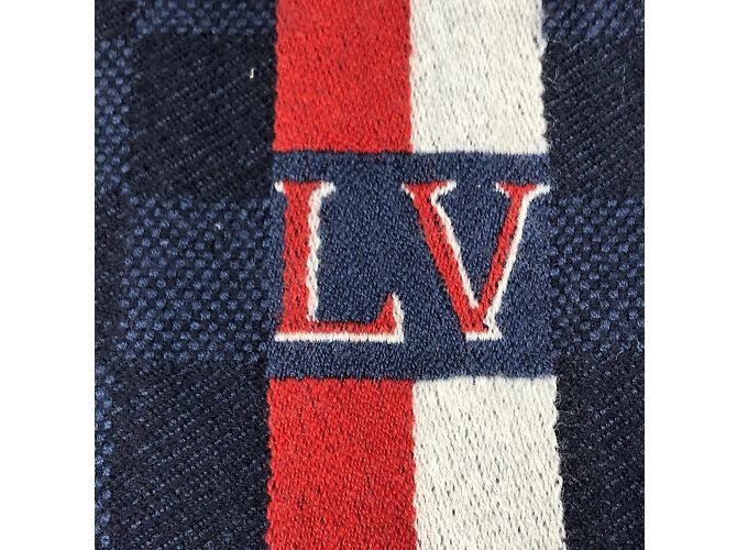 Xale de lã navy Louis Vuitton Azul marinho - vista 6