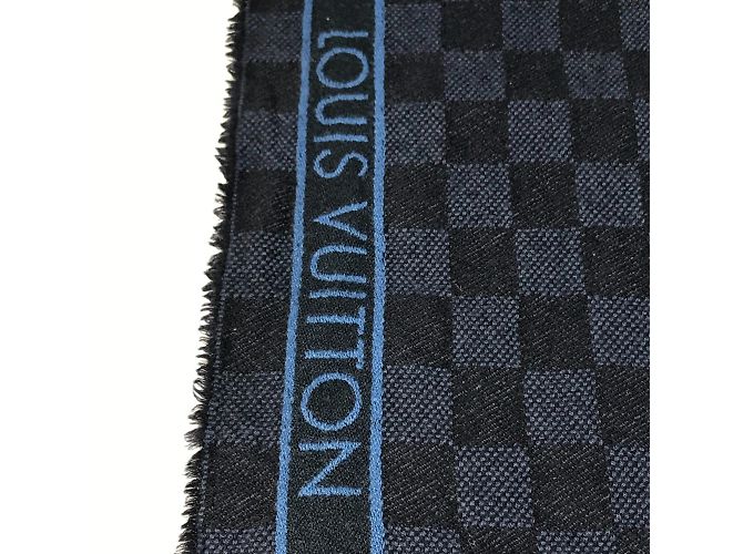 Xale de lã navy Louis Vuitton Azul marinho - vista 8