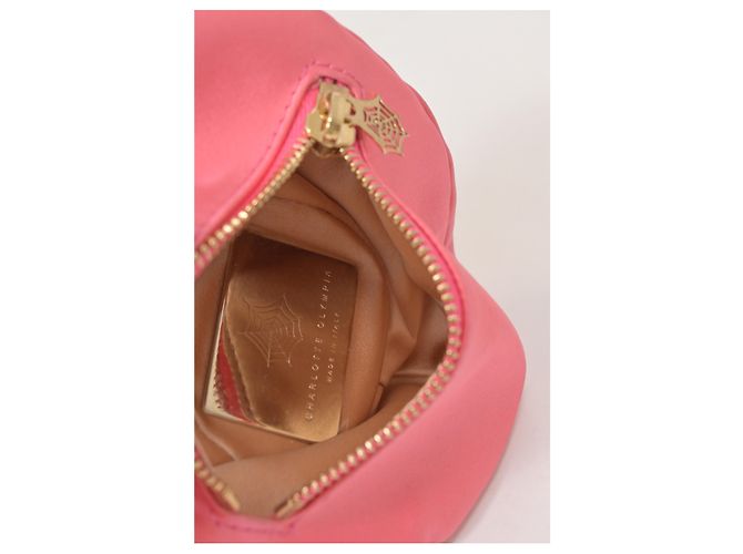 Sac bandoulière Teddy Bear de Charlotte Olympia en satin rose - vue 16