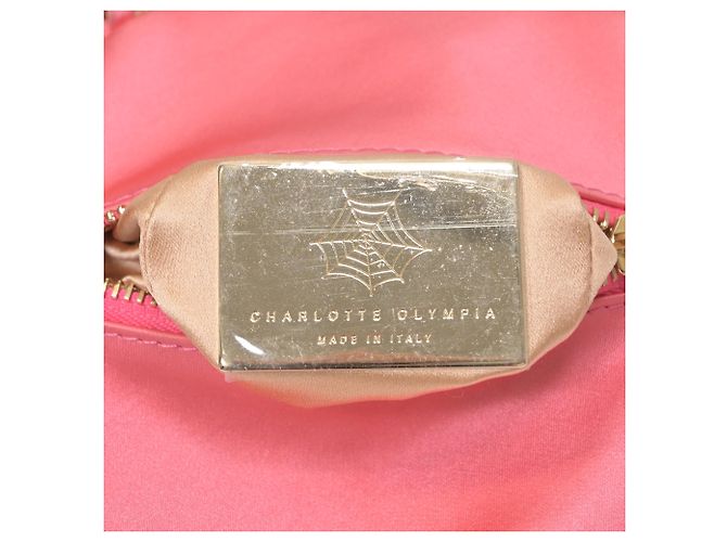 Sac bandoulière Teddy Bear de Charlotte Olympia en satin rose - vue 5