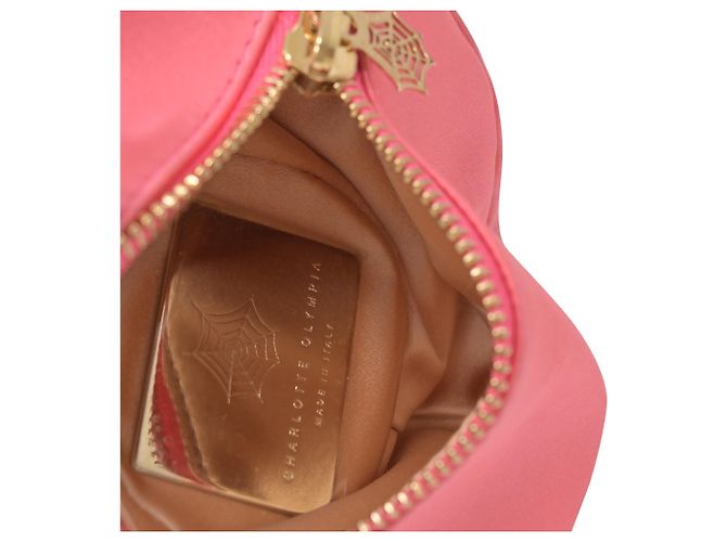Sac bandoulière Teddy Bear de Charlotte Olympia en satin rose - vue 6