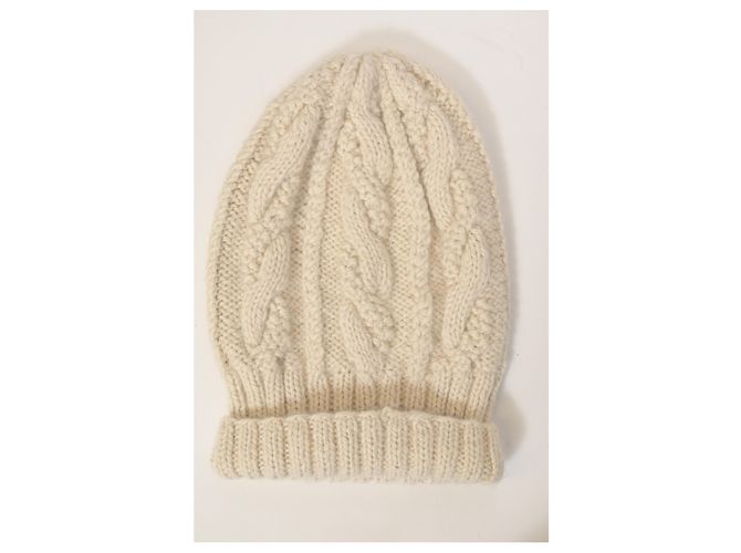 Eugenia Kim Cable Knit Beanie in Cream Wool White - view 6