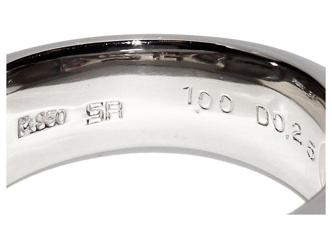 Autre Marque Anillo Pt950 Rubí 1.00ct Diamante 0.25ct Tamaño 12.5 - vista 4