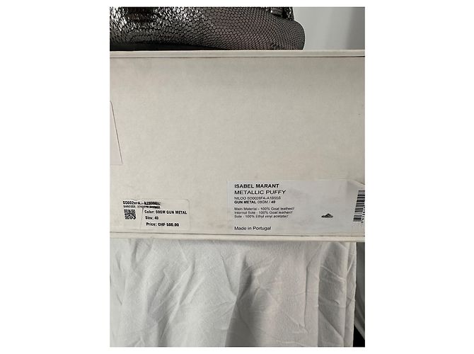 Sandali Isabel Marant Niloo Pelle Argentata Effetto Serpente Argento - vista 7
