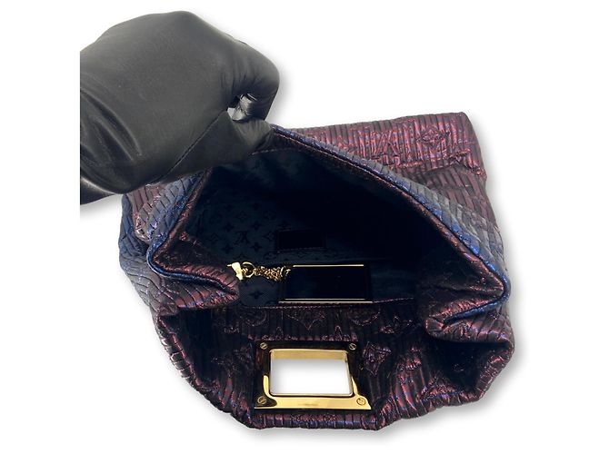 Louis Vuitton Clutch Monogram Ombre Altair pieghevole LV Blu Viola scuro - vista 3