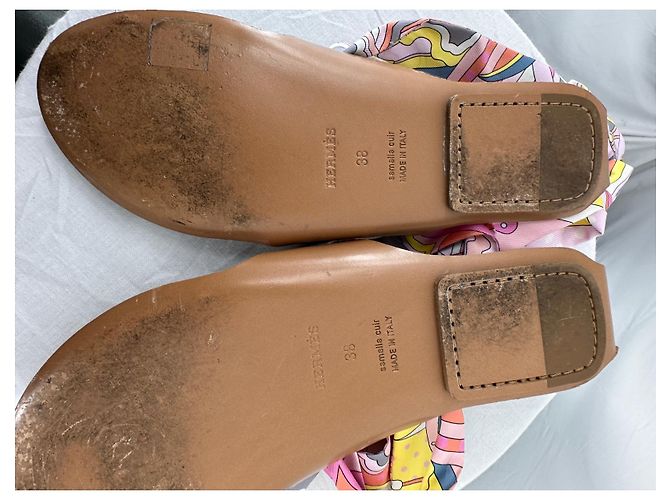 Sandalias Hermès Twilly de cuero y seda Multicolor - vista 6