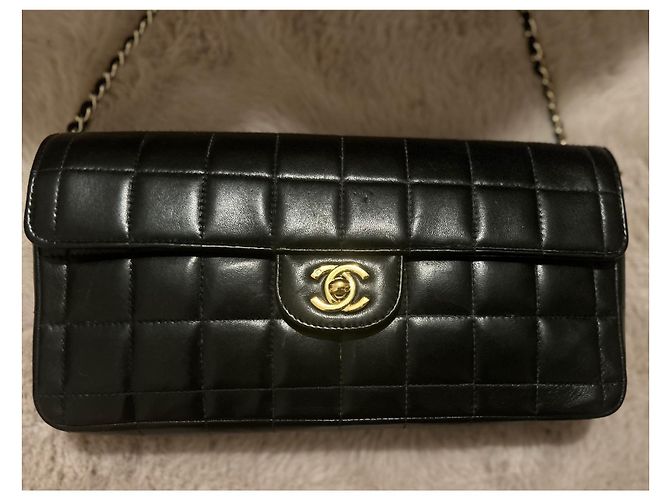 Chanel East West Borsa in pelle nera trapuntata Nero - vista 2