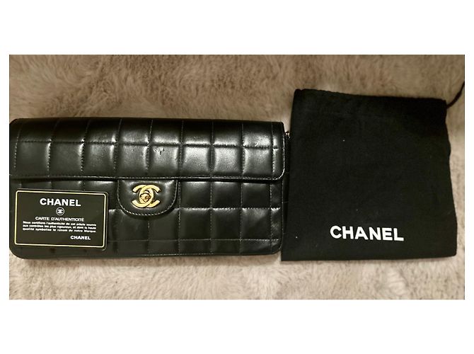 Chanel East West Borsa in pelle nera trapuntata Nero - vista 3