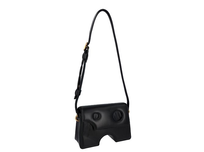 Borsa a spalla scolpita Off White Burrow-27 Nero - vista 2
