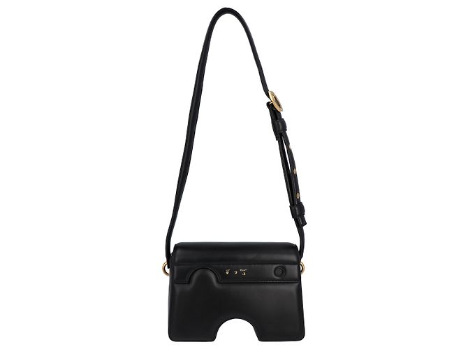 Borsa a spalla scolpita Off White Burrow-27 Nero - vista 3