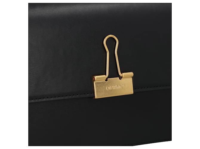 Off White Plain Binder M Schultertasche Weiß - Ansicht 4