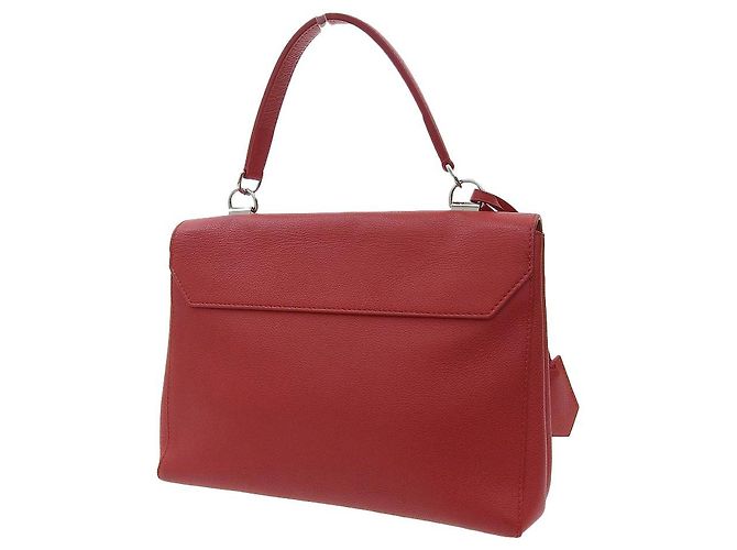 Borsa Louis Vuitton Lockme 2 in pelle di vitello rosso rubino M50363 - vista 2