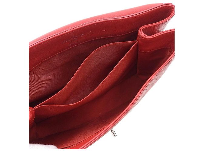 Borsa Louis Vuitton Lockme 2 in pelle di vitello rosso rubino M50363 - vista 3