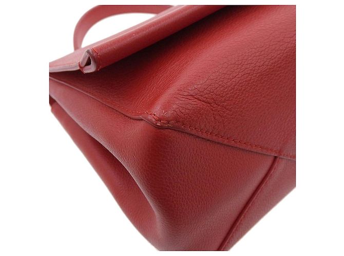 Borsa Louis Vuitton Lockme 2 in pelle di vitello rosso rubino M50363 - vista 4