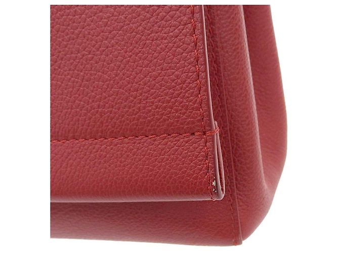 Borsa Louis Vuitton Lockme 2 in pelle di vitello rosso rubino M50363 - vista 5