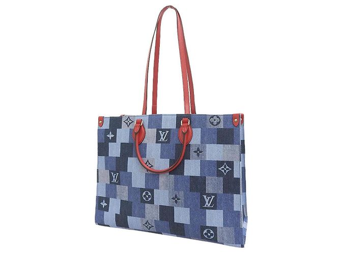 Louis Vuitton Monogram Denim OnTheGo GM Tasche M44992 Blau - Ansicht 2