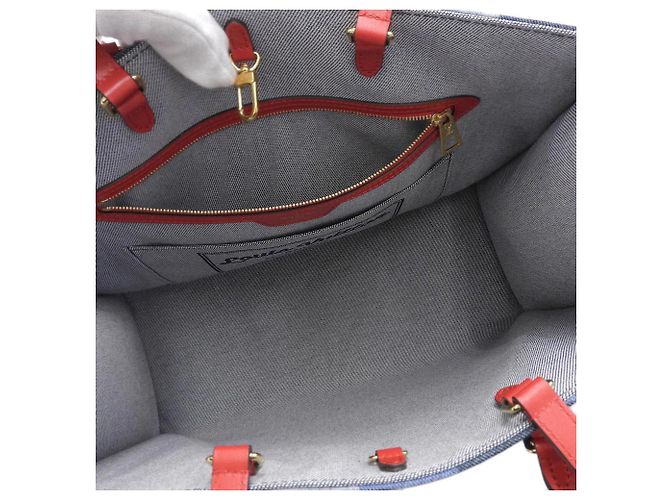 Louis Vuitton Monogram Denim OnTheGo GM Tasche M44992 Blau - Ansicht 3